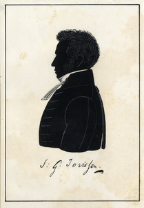 105227 Portret van ds. S.G. Jorissen, geboren 1792, hervormd predikant te Utrecht (1831-1860), overleden 1865. Te halve ...